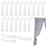 HASTHIP Curtain Pinch Pleat Hooks for Drapes and Shower Curtains with 85mm Adjustable Anti Slip Ratchet Design | Set of 20