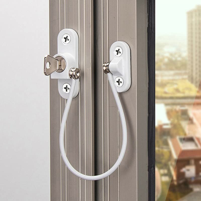 HASTHIP Door Lock Child Safety for Windows and Doors with Key Limiter 185mm Stainless Steel | Easy Install for Home Security