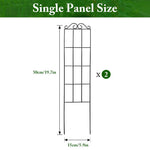 HASTHIP Metal Garden Trellis for Climbing Plants with Insert Support 50x15 cm | Weather‑Resistant 2 Pack