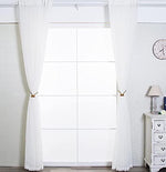 HASTHIP Polyester Solid Curtains for Home and Office with 16in Rope and Strong Magnetic Closure | Coffee Pack of 2