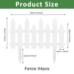 HASTHIP Outdoor Garden Fence Border for Pathways and Lawns with Pointy Stake PVC Panels 50x30cm 8 Pcs