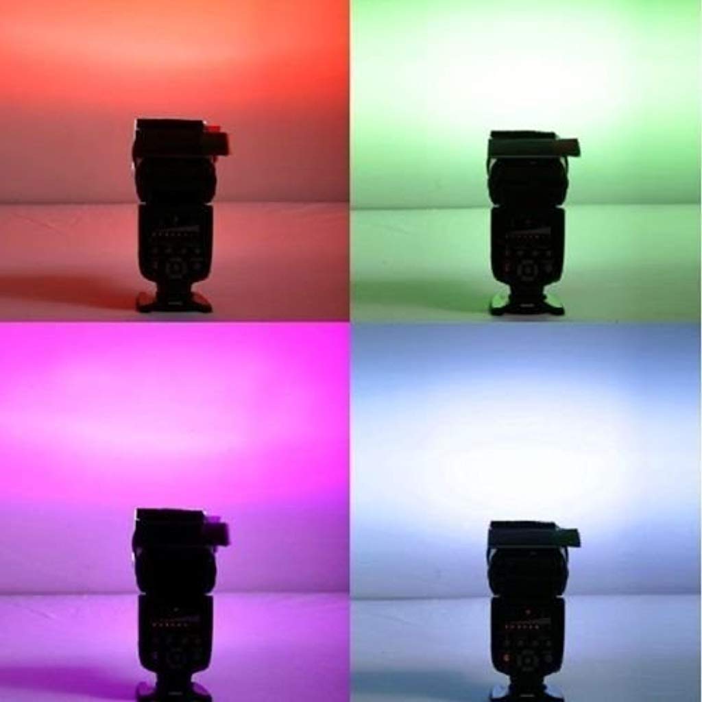 HASTHIP Flash Color Gel Filter Set for Canon Nikon Yongnuo | 12pcs with Velcro Holder
