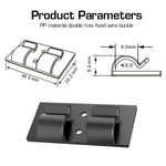 HASTHIP Cable Organizer for Christmas and Decorative Lights featuring Dual Slot Grip | 25pcs Black Plastic Clips