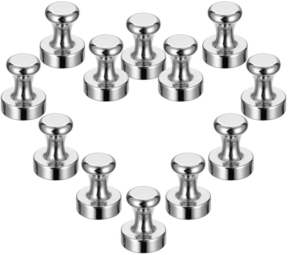 HASTHIP Mini Fridge Neodymium Magnets for Kitchen and Whiteboard with Cone Handle 12pcs 12×16mm
