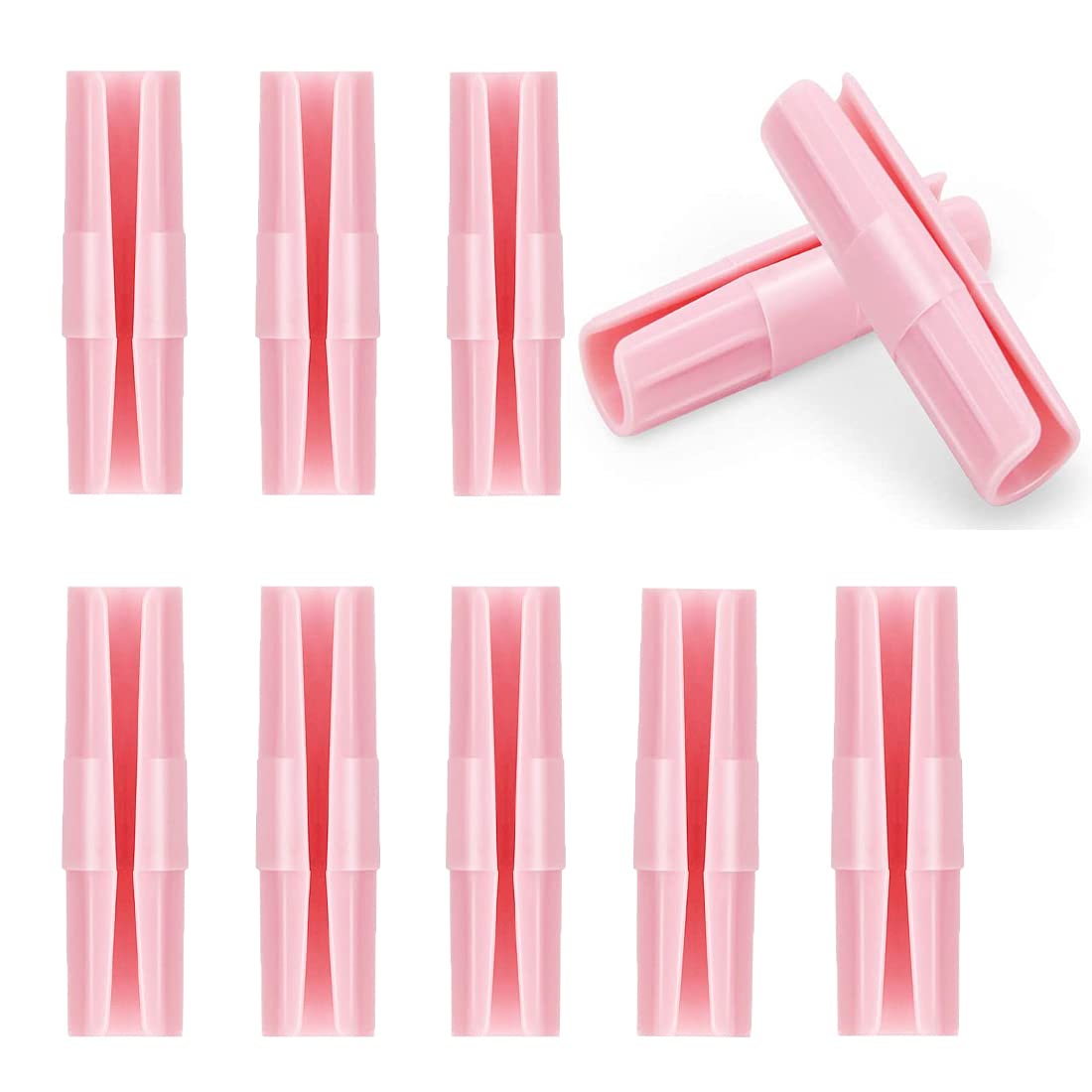 Plastic 10pcs Sheet Clips Fastener Sheet Holders Keep The Bed Sheets Smooth and Tight Fit for Various Mattresses with Raised Edge (Pink)