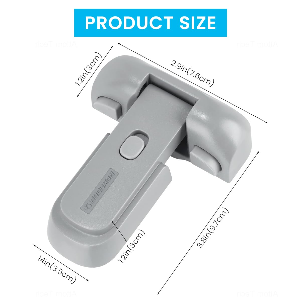 HASTHIP® Fridge Locks Child Proof Baby Proofing Products Easy Cabinet Door Lock Baby Safety Products Refrigerator Single Door Self-Adhesive Fridge Lock Kitchen Accessories Items