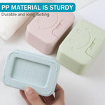 HASTHIP Soap Box Holder 3 Pack for Travel and Bathroom with Lockable Lid and ABS Material
