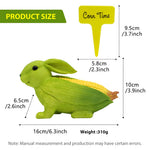 HASTHIP Miniature Garden Decor for Dollhouse and Plant Pots featuring Green Corn Bunny Figurine | Resin Home Decoration Gift