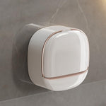 HASTHIP Soap Holder for Bathroom and Kitchen with Flip-Up Cover and 12x5x11.5cm PP Tray | Wall Mounted Space-Saving Design