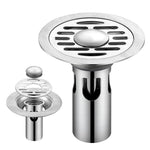 HASTHIP Stainless Steel Floor Drain for Bathroom with Self Closing Anti Odor Design | Fits 4–8.5cm Pipes