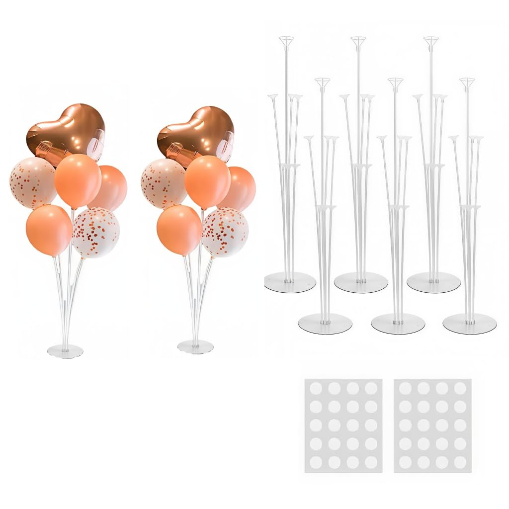 HASTHIP Balloon Stand Holder for Birthday Decorations with 6 Pcs Set | Reusable Tabletop Display