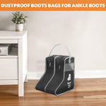 HASTHIP Portable Boots Storage Bag for Travel and Closet with Zip Closure and Clear Window | Black Medium 1 Pack