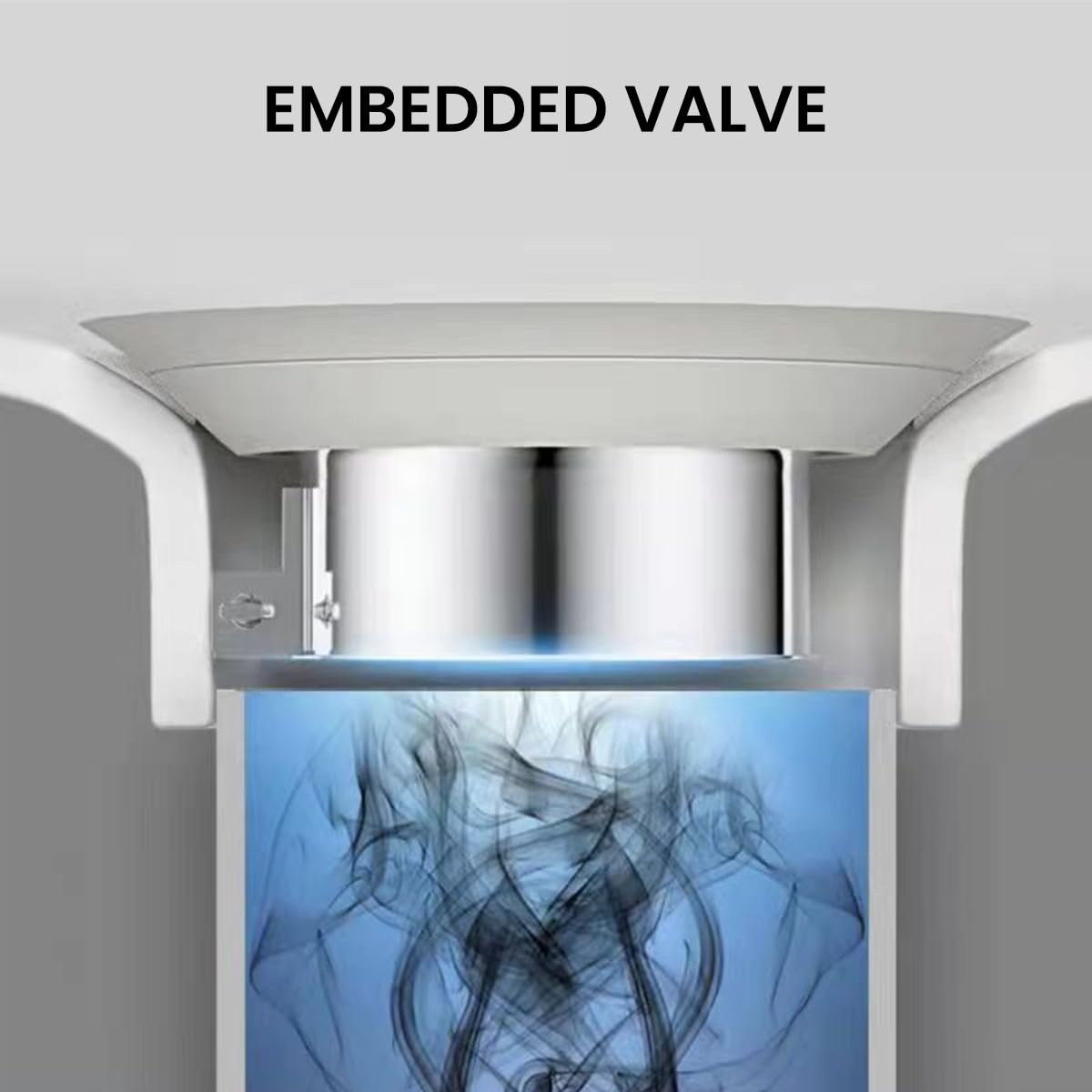 HASTHIP Squat Toilet Seal for Bathrooms with Anti Odor Airtight Design and Stainless Steel Cover Plug