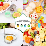 HASTHIP® 64PCS Cookie Cutter Shapes Fruit Fork Set Stainless Steel Press Cartoon Biscuit Mold Easter DIY Baking Essentials Supplies