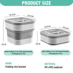 HASTHIP Collapsible Food Container for Dry and Pet Food with 11–27lbs Capacity | Transparent Lid and Airtight PP TPE Design