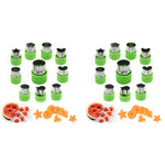 HASTHIP Fruit Vegetable Cookie Cutters Shapes Set for Kids with 20 Stainless Steel Molds
