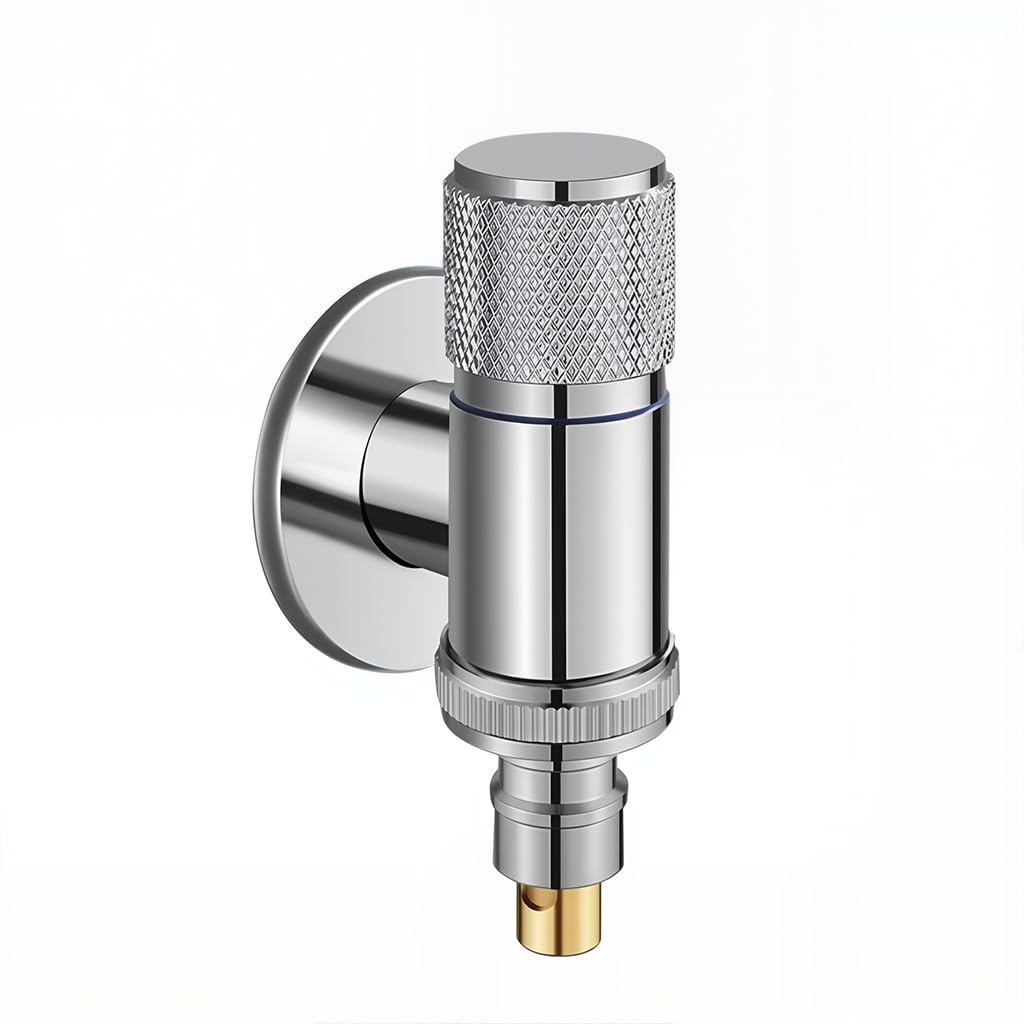 HASTHIP Washing Machine Faucet for Laundry with Auto Water Stop Valve and Copper Body | Chrome Finish