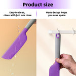HASTHIP Silicone Spatula for Cooking and Baking with 12.7 in Handle featuring Seamless Design | Purple