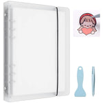 HASTHIP A5 Reusable Sticker Book for Collection with 32 Sheets and Spiral Binding | Includes Tweezer and Transfer Shovel