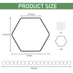 HASTHIP® Trellis for Ivy 90 Inches Hexagon Chain for Climbing Plants Modern Metal Wall Plants Climbing Trellis DIY Assembly Plant Climb Up Trellis Garden Climbing Plants Garden Wall Decorative Trellis