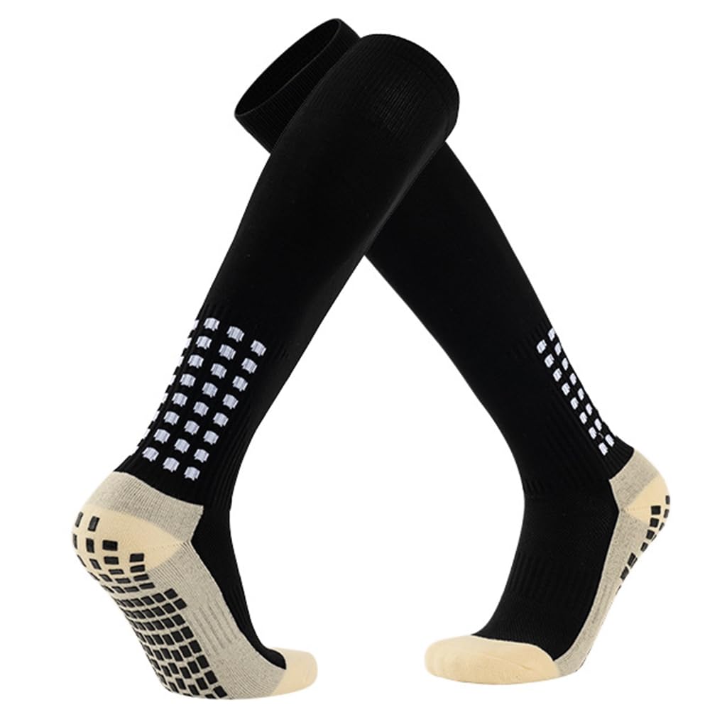 HASTHIP® Calcetines Deportivos Antideslizantes Hombre y Mujer, Calcetas de Compresión Largas Transpirables para Fútbol, Running, Baloncesto, Yoga, Ciclismo y Entrenamiento, Calcetines