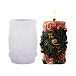 HASTHIP Christmas Candle Silicone Molds for DIY Candle Making featuring 64 x 65 x 101 mm Design | Flexible Non Stick Mold for Holiday Crafts and Gifts