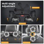 HASTHIP® ual-Head Car Fan with 3-Speed Settings 360° Rotation USB Fan