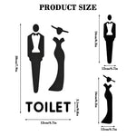 HASTHIP Acrylic Toilet Door Signs for Men and Women with Self Adhesive Backing | Modern Minimalist Design for Offices and Restaurants
