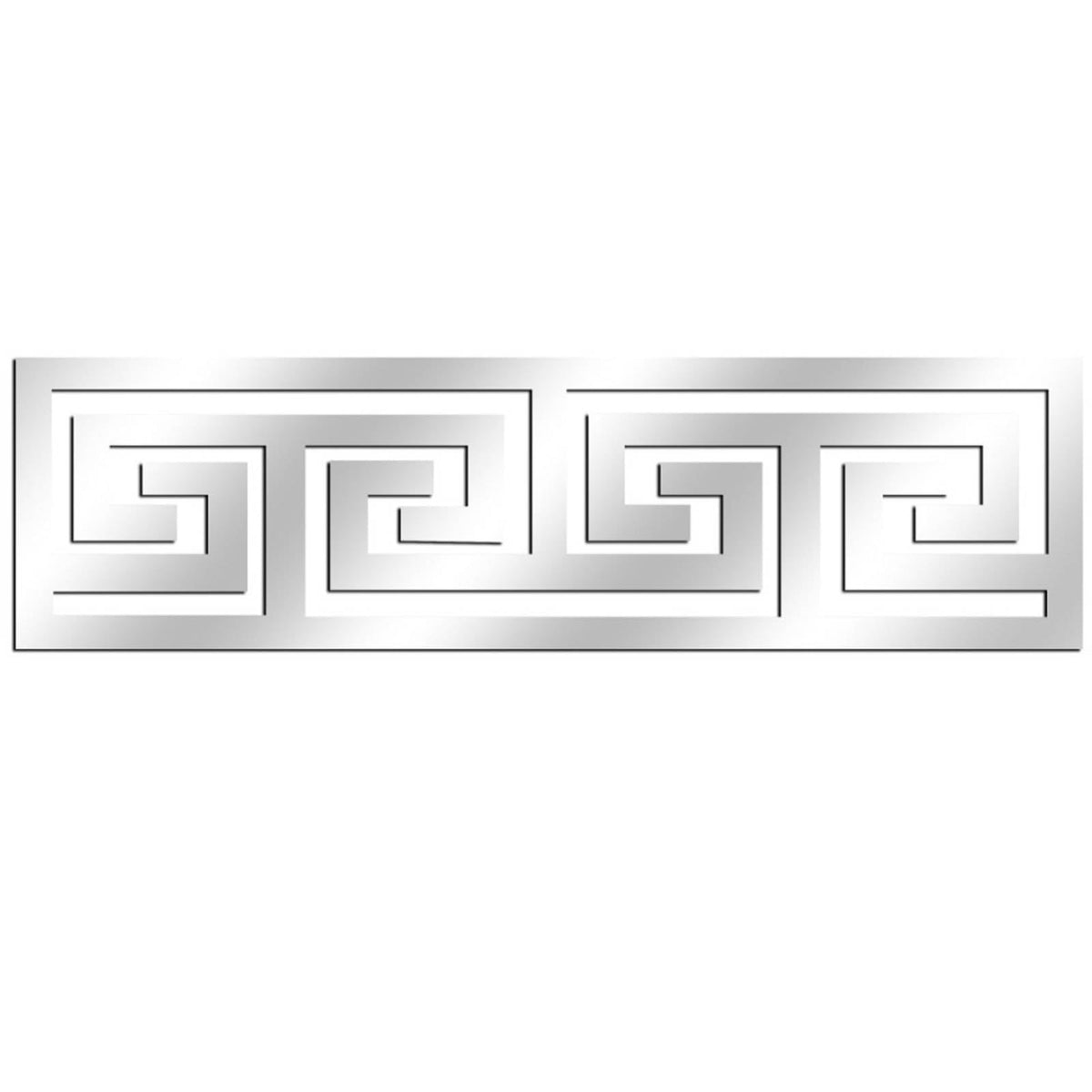 HASTHIP Wall Border Stickers for Home Decor with 7.87x1.96 in Cut-Out Geometric Acrylic | Silver Set of 12