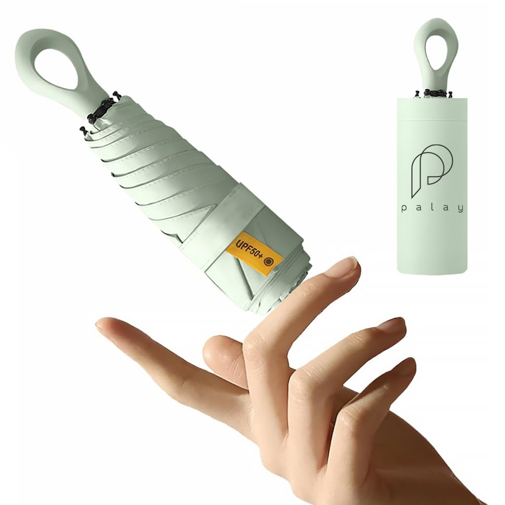 HASTHIP Sun Travel Umbrella with UPF 50+ UV Protection and Unique Ring Handle for Men & Women