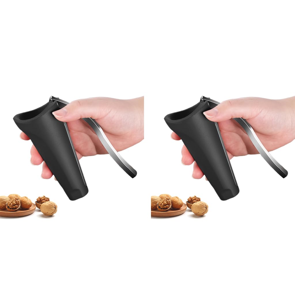 HASTHIP Nutcracker for Walnuts and Hazelnuts with Cone Container | 2PCS Lever Handle Tool