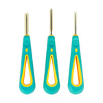 HASTHIP Punch Needle Wick for Candle Making 3 pcs set with round hole needle tools | ideal for silicone mold wicking