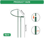 HASTHIP Plant Support Stakes for Planters with Half Open Top Frame | 20cm Dia x 35cm High