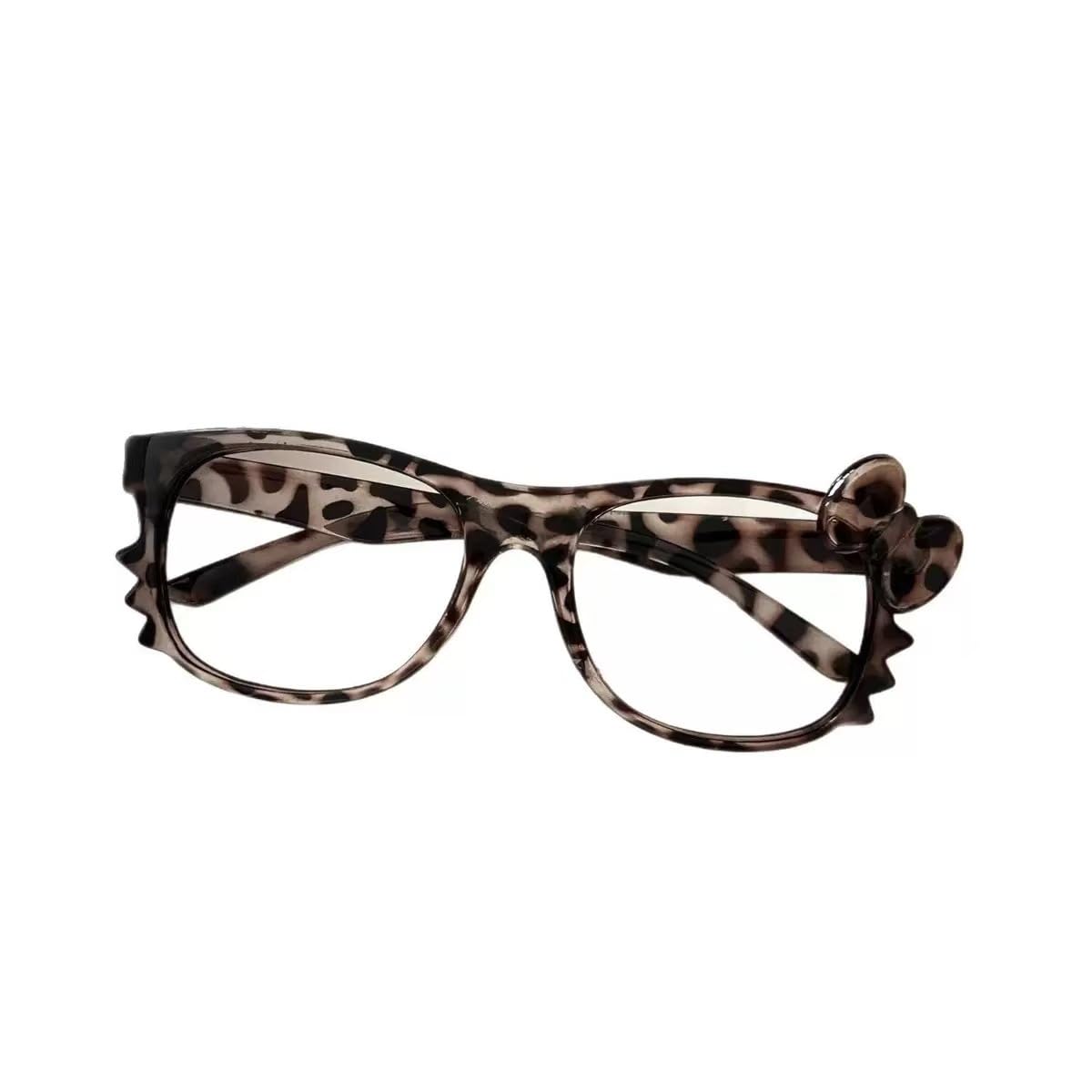 HASTHIP® Gafas de Sol Estampado Cheetah Kawaii Y2K Cristales Transparentes Moda Retro Emo Grunge Accesorios de Cosplay Anime Estilo Vintage Leopardo Mujeres Hombres