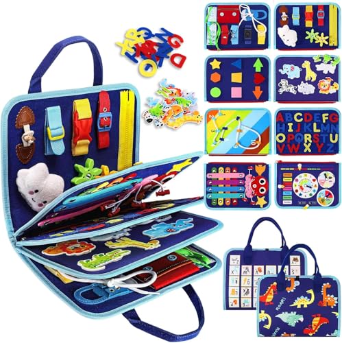 HASTHIP® Busy Book for Toddlers, Montessori Busy Binder Book for Toddler 1-3