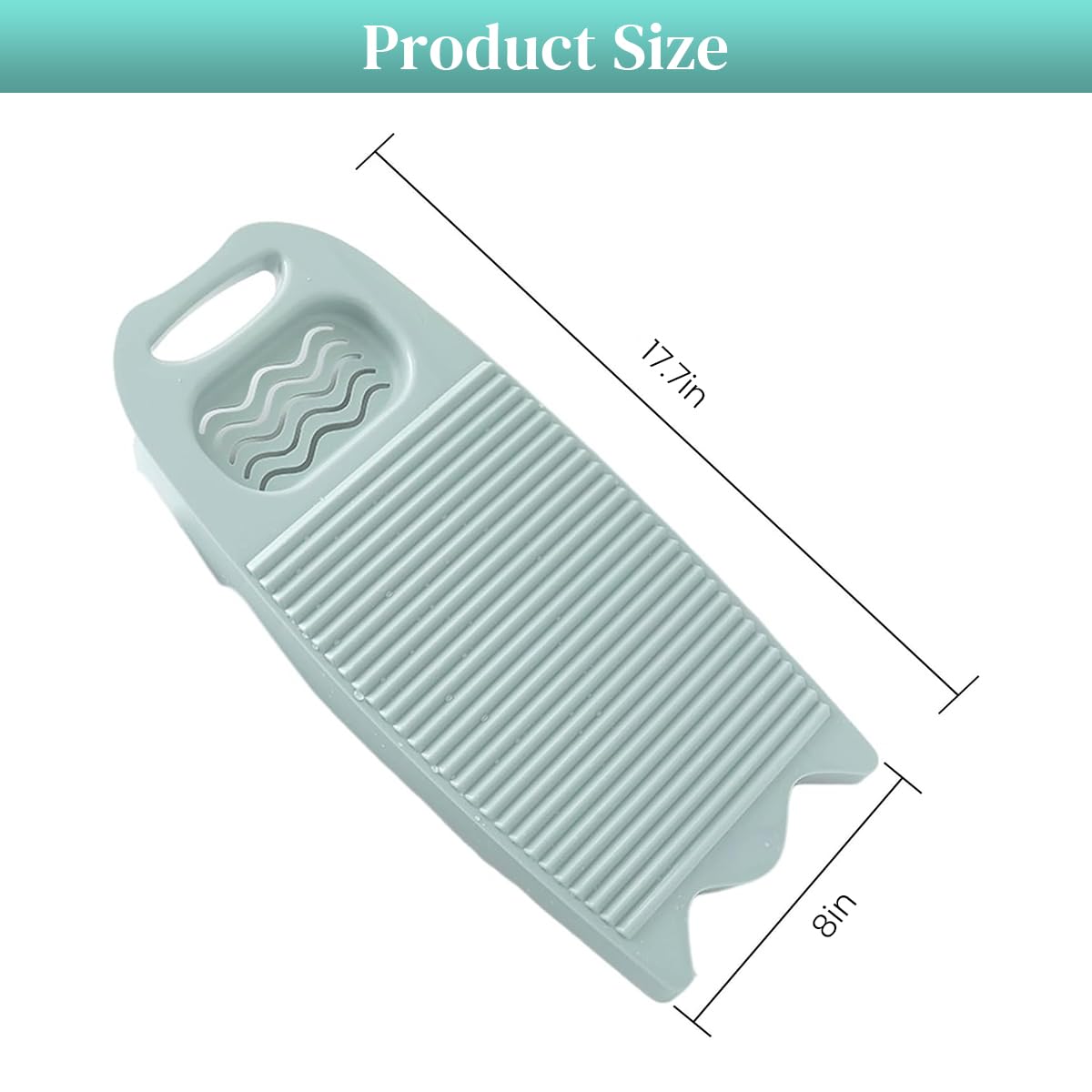 HASTHIP Wash Board for Hand Washing Clothes with Built-In Soap Slot and Non-Slip Grips | ABS Laundry Scrub Pad for Home and Dorm Use