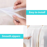 HASTHIP Hanging Garment Bag for Wardrobe Storage with Hook and Loop Closure | 60×50×120 cm PEVA Dust Cover