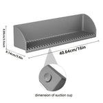 HASTHIP Silicone Water Splash Guard for Bathtub with Suction Cup L Shape | 20x3.6x3.8 in Grooved Surface Design