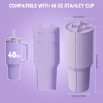 HASTHIP® 2 in 1 Water Cup Dividers for Stanley Cup 40 oz Silicone Water Cup Liner Food Grade Heat Resistant Silicone Drink Divider with Straw Opening & Removable Lid Universal Tumbler Cup Dividers,