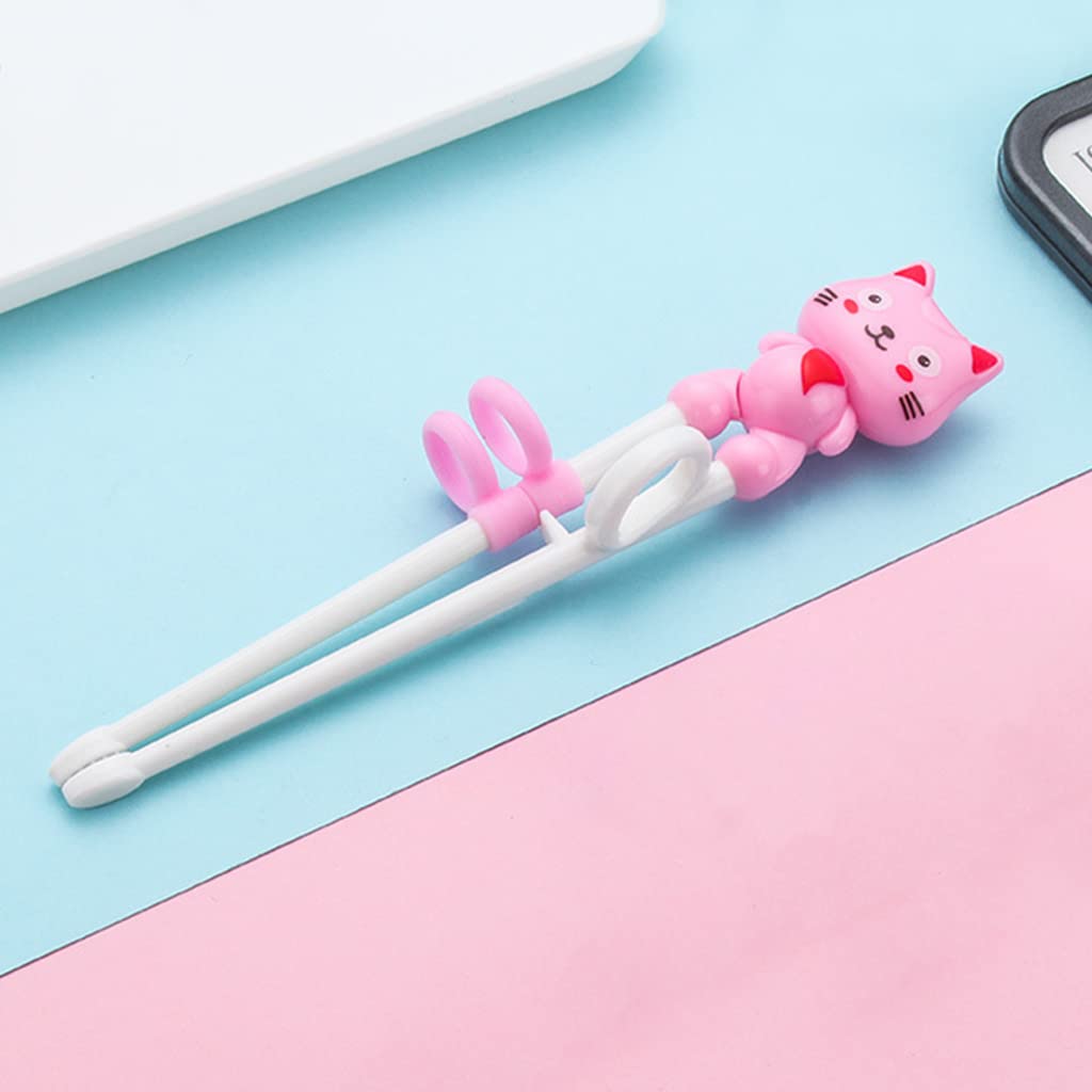 Training Chopsticks for Kids and Adults Chopsticks for Beginners Learning Kids Auxiliary Chopsticks Holding Position for Kids 1-6 Years Left-Handed and Right-Handed, (Pink) - 1 Pair