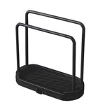 HASTHIP Kitchen Dish Cloth Rack for Countertop Use with Dual Row Design and Removable Drip Tray