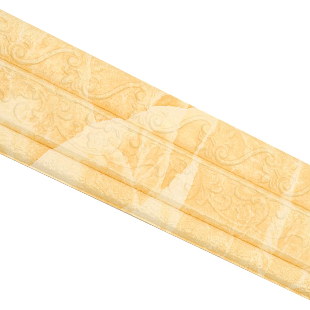 HASTHIP Peel Stick 3D Foam Molding Trim for Walls with Self Adhesive 2.3 m x 7.8 cm | Yellow Flexible Crown Border