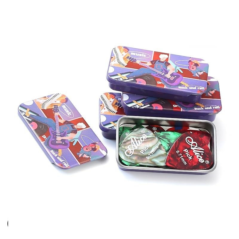 HASTHIP® 12 Pack Guitar Picks with Organizer Storage Box