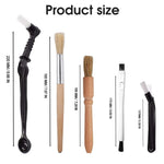 Coffee Brush Set, Professional Espresso Brush Kit, Include Wooden Coffee Grinder Machine Cleaning Brush and Nylon Espresso Brush for Coffee Machine Group Head (5Pcs)