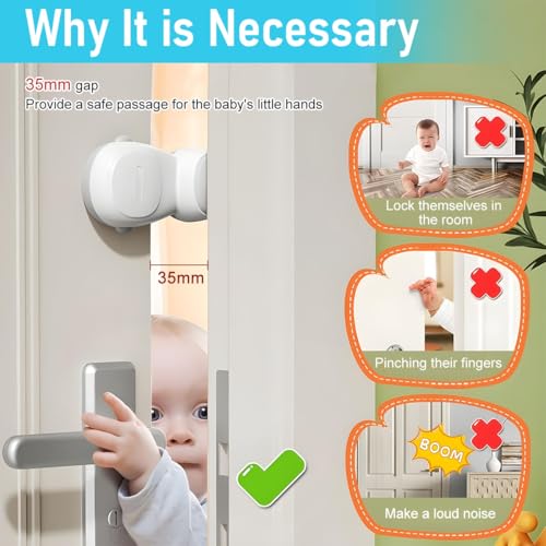 HASTHIP® 2Pcs Door Stopper Baby Safety Anti-Pinch Finger Pinch Door Guard Door Stopper for Kids Safety Flexible Anti-close Slam Stopper Self Adhesive Baby Proofing Door Stopper for Home