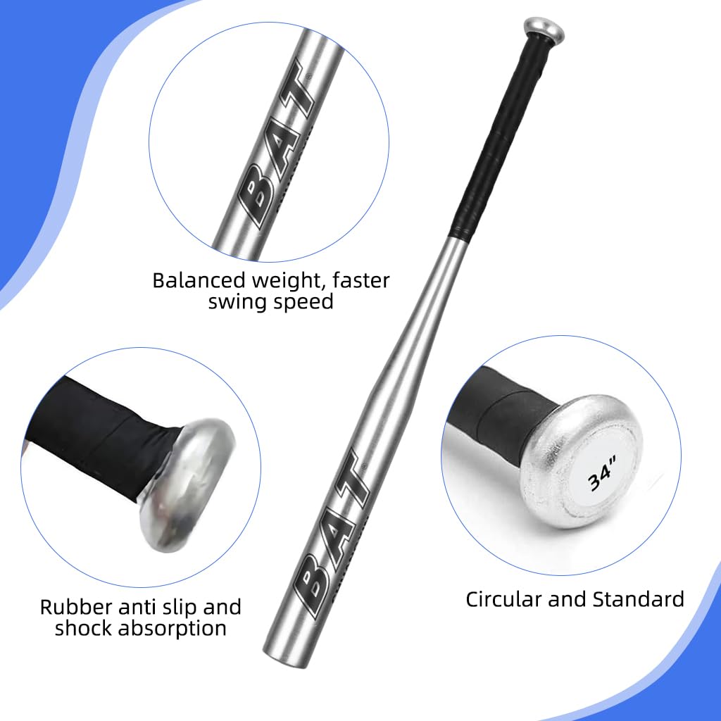 HASTHIP 34-Inch Aluminum Alloy Baseball Bat with Carrying Bag