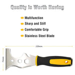 HASTHIP® Putty Knife Set (4 Pack, 5", 4", 3", 1.5") & 13-in-1 Multi-Purpose Scraper, Stainless Steel Tools for Drywall, Plaster, Decals, Wallpaper, Crafts, DIY, Scrapbooking, Planners