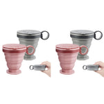 HASTHIP Collapsible Cup for Travel and Camping featuring Foldable Silicone Design 2 Pack 220ml