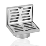 HASTHIP Stainless Steel Corner Floor Drain Cover 10 x 6.5cm for Shower and Balcony | Rust-Resistant Anti-Clog L-Shaped Design