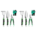 HASTHIP Garden Tools Set for Home Gardening featuring Stainless Steel Spade Cultivator and Gloves | 8PCS